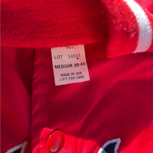 Men's VTG Twins 10 Jacket Red 1981 Embroidery M Lined 80s Snap MLB USA Windbreak - Picture 2 of 15
